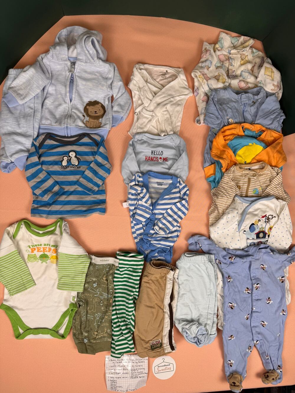 Baby Boy 0–3M Fall/Winter Clothing Lot – Carter’s, Gerber & More – #163